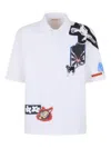 Marni Graphic-patches Polo Shirt In White