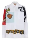 Marni Floral And Abstract Print Button-up Shirt In White