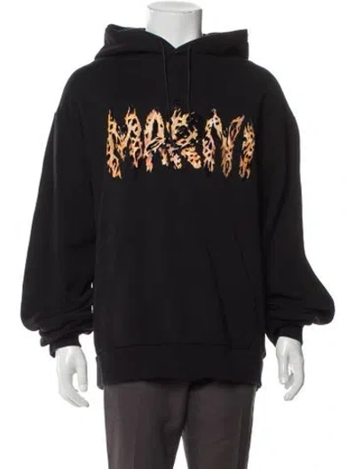 Pre-owned Marni Graphic Print Crew Neck Hoodie In Black
