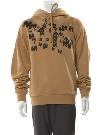 Pre-owned Marni Graphic Print Crew Neck Hoodie W/ Tags In Brown