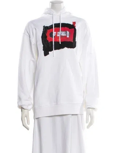 Pre-owned Marni Graphic Print Crew Neck Hoodie W/ Tags In White