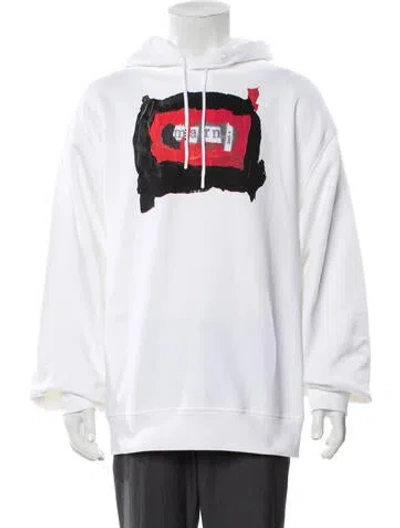 Pre-owned Marni Graphic Print Crew Neck Hoodie W/ Tags In White