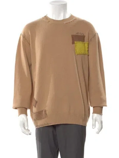 Pre-owned Marni Graphic Print Crew Neck Pullover W/ Tags In Brown