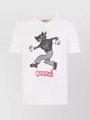 Marni Graphic Print Crew Neck Short Sleeve T-shirt In White