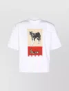 Marni Graphic Print Crew Neck Short Sleeve Top In White