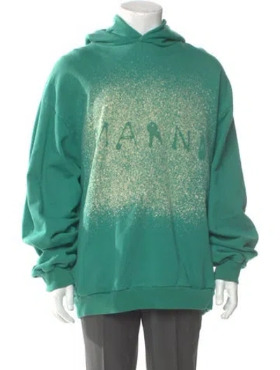 Pre-owned Marni Graphic Print Crew Neck Sweatshirt In Green