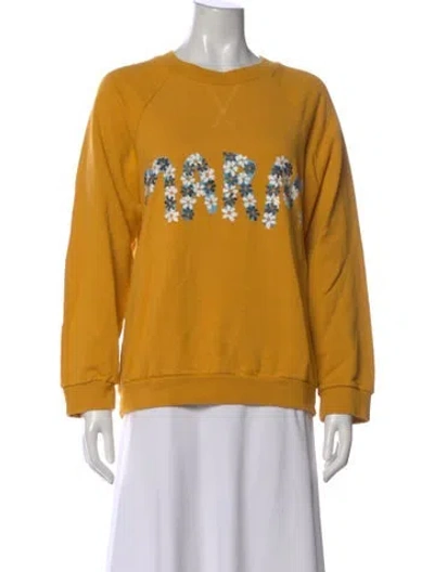 Pre-owned Marni Graphic Print Crew Neck Sweatshirt In Yellow