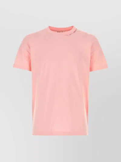 Marni Graphic Print Crew Neck T-shirt In Pink