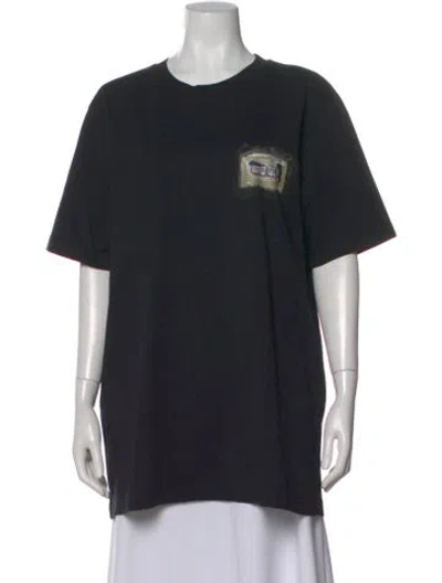 Pre-owned Marni Graphic Print Crew Neck T-shirt In Black