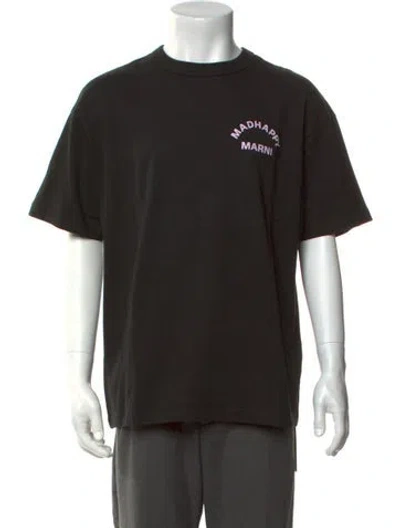 Pre-owned Marni Graphic Print Crew Neck T-shirt In Black