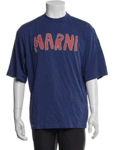 Pre-owned Marni Graphic Print Crew Neck T-shirt In Black/red
