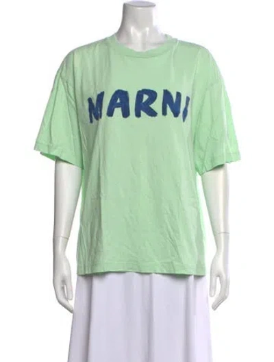 Pre-owned Marni Graphic Print Crew Neck T-shirt In Green