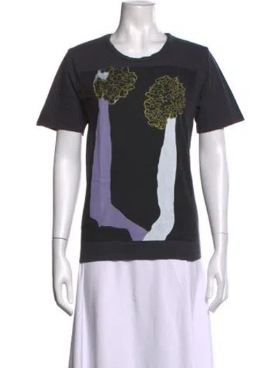 Pre-owned Marni Graphic Print Crew Neck T-shirt In Grey