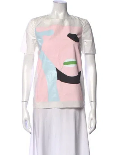 Pre-owned Marni Graphic Print Crew Neck T-shirt In Multi