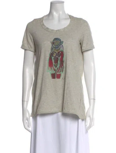 Pre-owned Marni Graphic Print Crew Neck T-shirt In Neutral