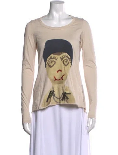 Pre-owned Marni Graphic Print Crew Neck T-shirt In Neutral