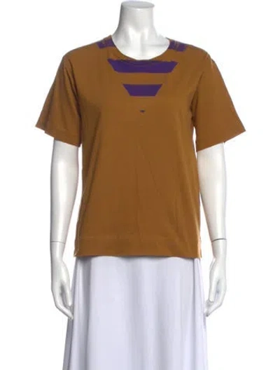 Pre-owned Marni Graphic Print Crew Neck T-shirt In Neutral