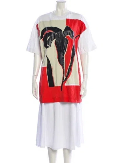 Pre-owned Marni Graphic Print Crew Neck T-shirt In Red