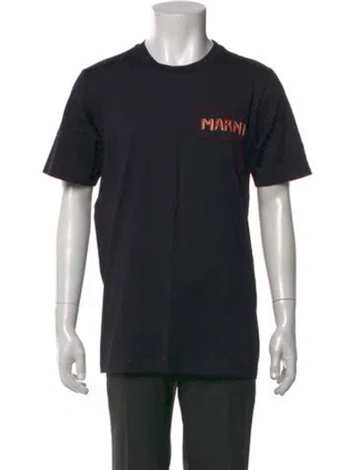 Pre-owned Marni Graphic Print Crew Neck T-shirt W/ Tags In Black