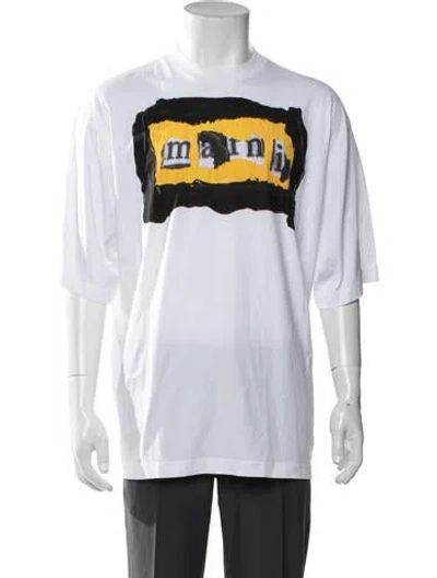 Pre-owned Marni Graphic Print Crew Neck T-shirt W/ Tags In Blue