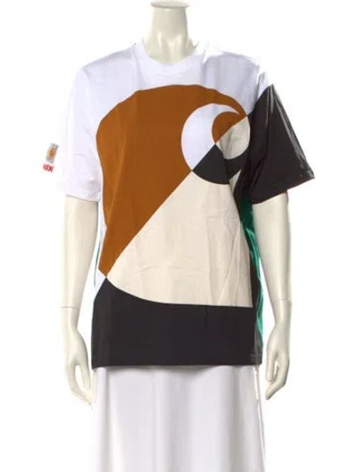 Pre-owned Marni Graphic Print Crew Neck T-shirt W/ Tags In Multi