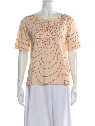 Pre-owned Marni Graphic Print Crew Neck T-shirt W/ Tags In Neutral
