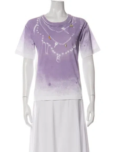 Pre-owned Marni Graphic Print Crew Neck T-shirt W/ Tags In Purple