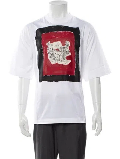 Pre-owned Marni Graphic Print Crew Neck T-shirt W/ Tags In White