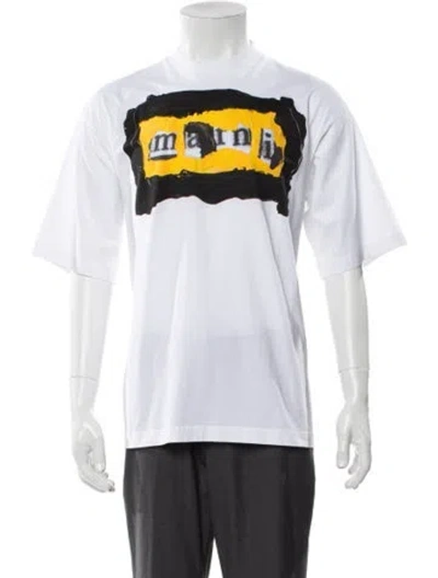Pre-owned Marni Graphic Print Crew Neck T-shirt W/ Tags In White