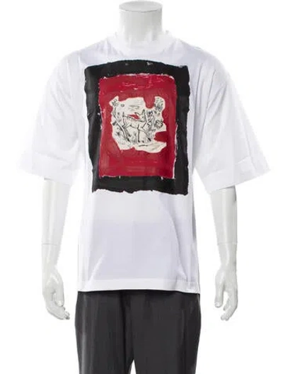 Pre-owned Marni Graphic Print Crew Neck T-shirt W/ Tags In White