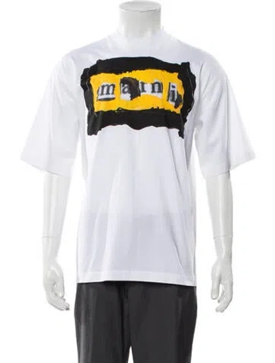 Pre-owned Marni Graphic Print Crew Neck T-shirt W/ Tags In White