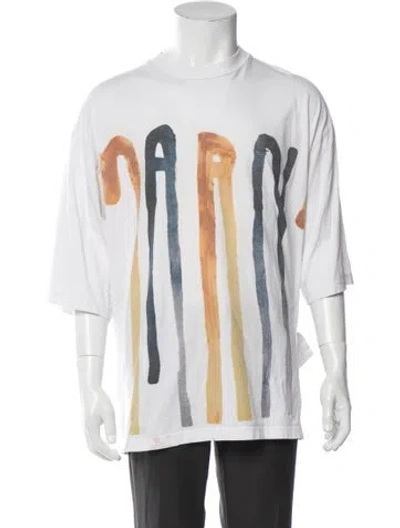 Pre-owned Marni Graphic Print Crew Neck T-shirt In White