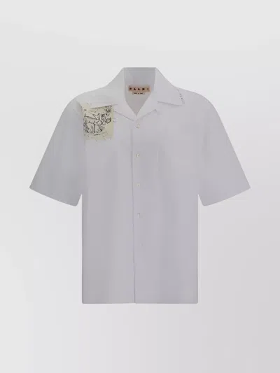 Marni Graphic Print Cuban Collar Shirt