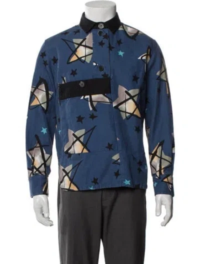 Pre-owned Marni Graphic Print Jacket In Blue