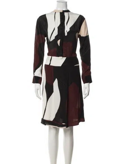 Pre-owned Marni Graphic Print Knee-length Dress In Black
