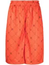 Marni Logo-print Shorts In Orange