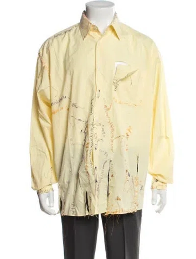 Pre-owned Marni Graphic Print Long Sleeve Shirt In Yellow