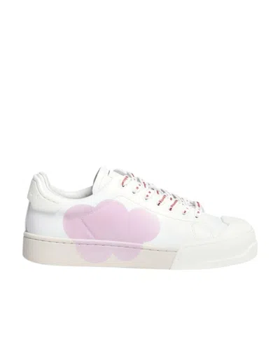 Marni Graphic-print Low Top Sneakers In White