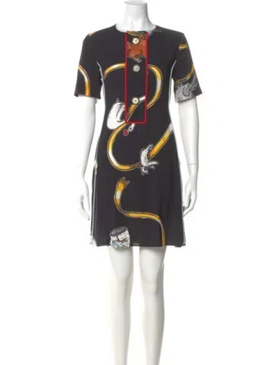 Pre-owned Marni Graphic Print Mini Dress In Multi