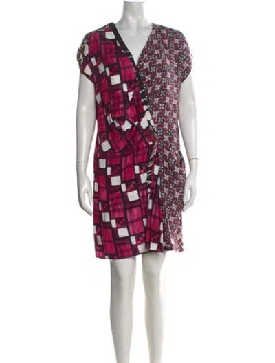 Pre-owned Marni Graphic Print Mini Dress In Pink