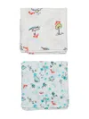 Marni Graphic-print Muslins (pack Of Two) In White