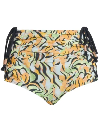 MARNI GRAPHIC-PRINT POPLIN MINI SHORTS