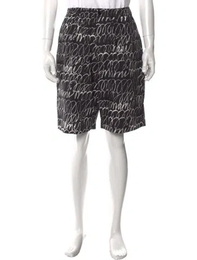 Pre-owned Marni Graphic Print Shorts In Black