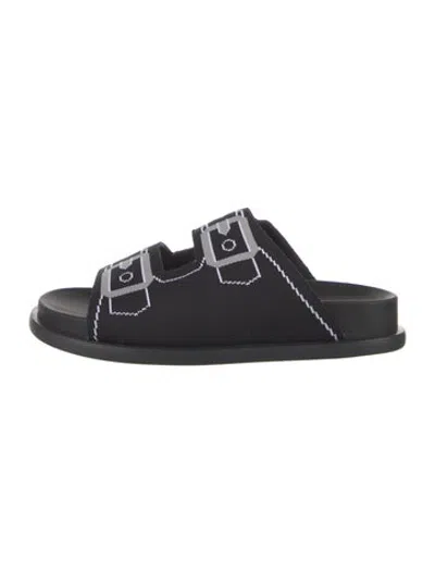 Pre-owned Marni Graphic Print Slides In Black
