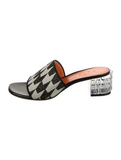 Pre-owned Marni Graphic Print Slides In Black