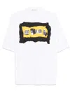 Marni White Painted Collage Logo T-shirt In White