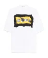 Marni White Painted Collage Logo T-shirt In White