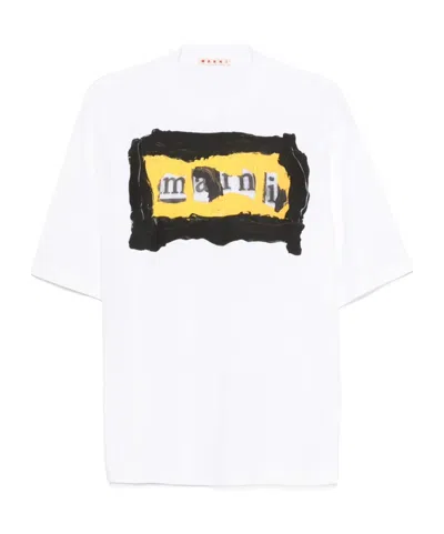 MARNI MARNI LOGO PRINTED CREWNECK T-SHIRT