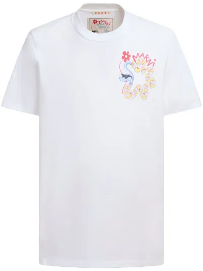 Marni Graphic-print T-shirt In White