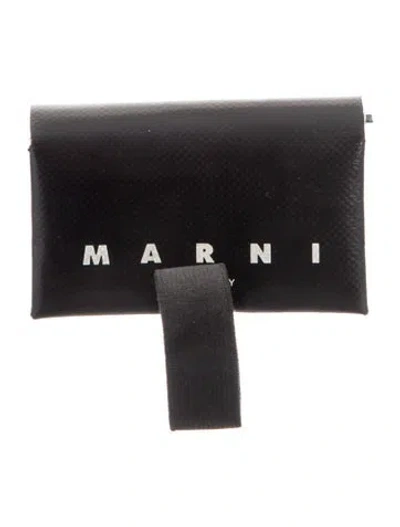 Pre-owned Marni Graphic Print Wallet In Black